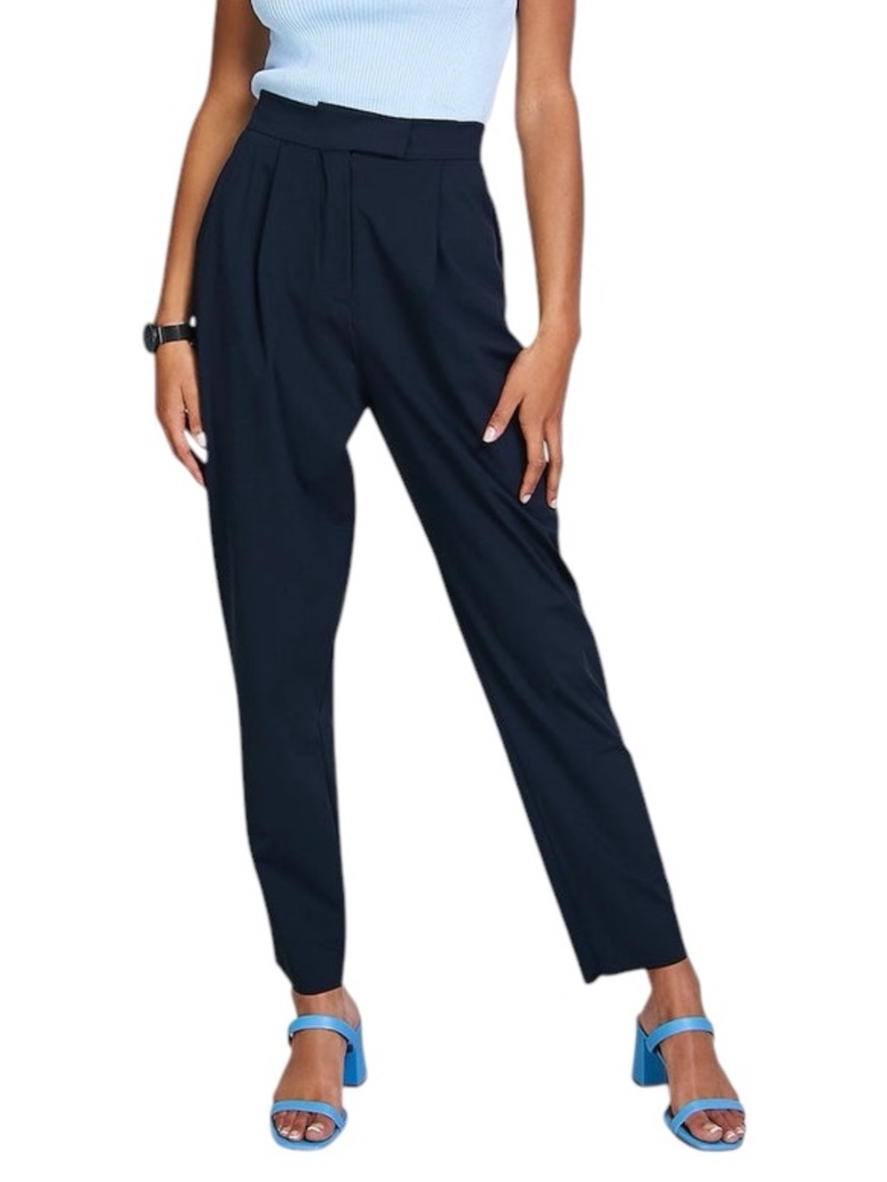 Reformation High Rise Pleated Black Trouser Pants Womens Size 0 Office Capsule